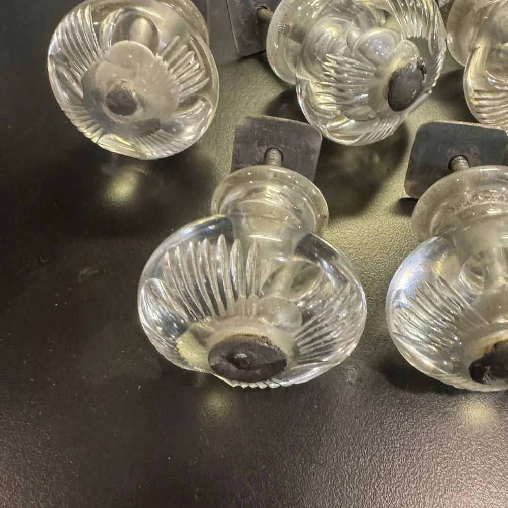 Vintage 2 Inch Round Glass Dresser‎ Drawer Knobs  1.5